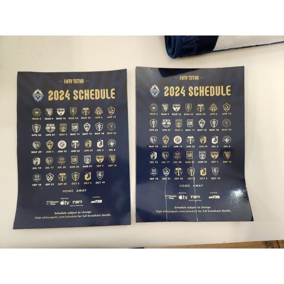 Vancouver Whitecaps 50th Anniversary Box Set Souvenir Ticket Scarf & Magnet 2024 - Picture 10 of 16